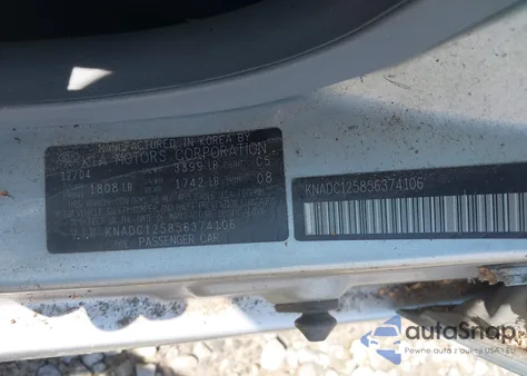 2005 Kia Rio из США, поврежденный, VIN KNADC125856374106